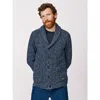 Aubin Studham Shawl Collar Cardigan In Blue