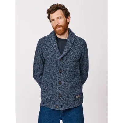 Aubin Studham Shawl Collar Cardigan In Blue