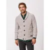 Aubin Studham Shawl Collar Cardigan In Gray