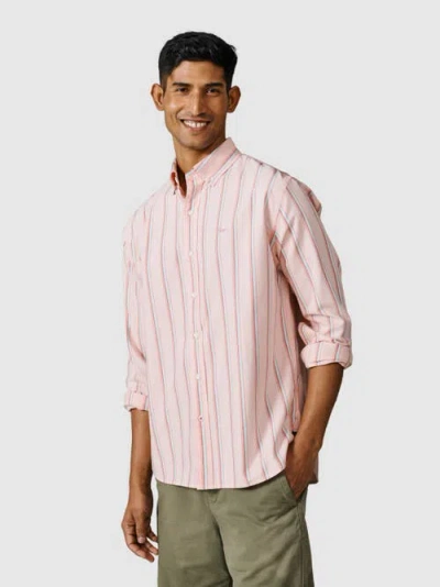 Aubin Walesby Lightweight Relaxed Oxford Shirt In Pink