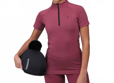 Aubrion React Short Sleeve Sun Shirt In Mauve In Multi