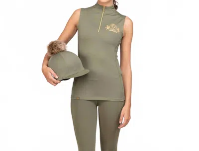 Aubrion Team Sleeveless Sunshirt In Moss