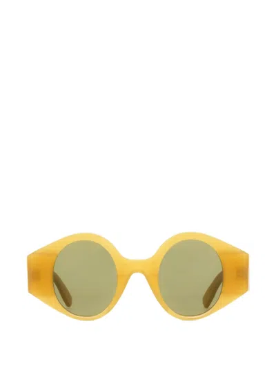 Aude Herouard Marthe Round-frame Sunglasses In Yellow