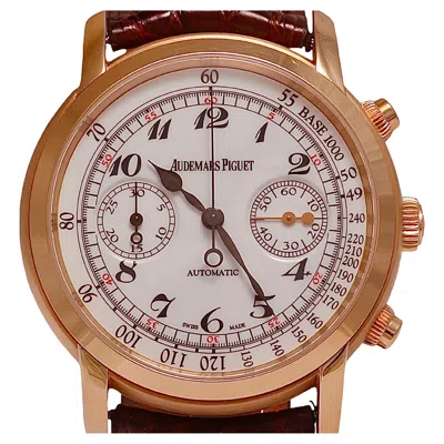 Pre-owned Audemars Piguet 18 Kt Pink Gold  Jules Audemars Chronograph Ref.26100or Watch