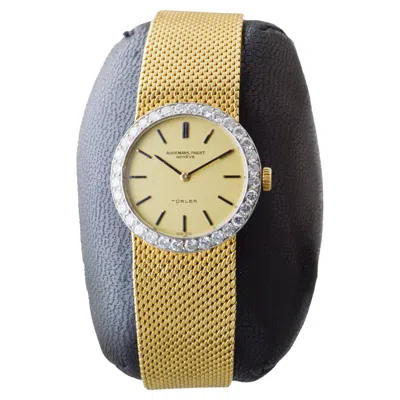 Pre-owned Audemars Piguet 18kt Solid Gold & Diamond Bezel Turler Ladies Watch Circa 1970's In Multi