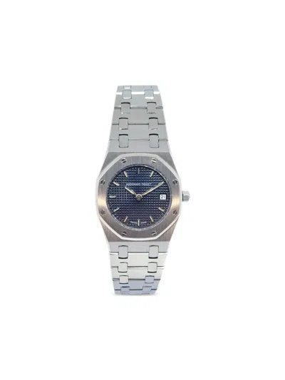 Pre-owned Audemars Piguet 1980-1986 Royal Oak 24mm In Blue