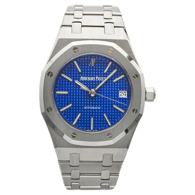 Pre-owned Audemars Piguet 2000s  Royal Oak 14790st Steel Blue Tapisserie Dial Auto 36mm