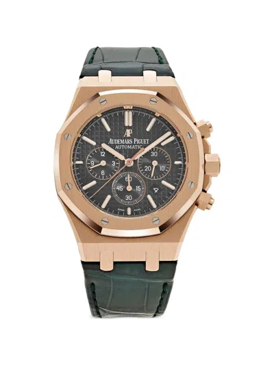 Pre-owned Audemars Piguet 2014 Royal Oak Chronograph 41mm Watch In Green