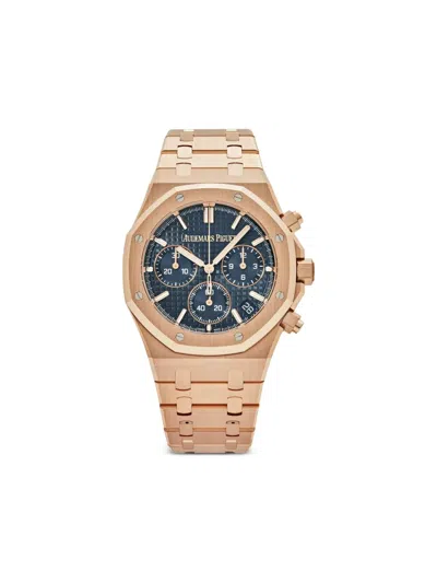 Pre-owned Audemars Piguet 2023 Unworn Royal Oak Chronograph 50th Anniversary 41mm In Blue