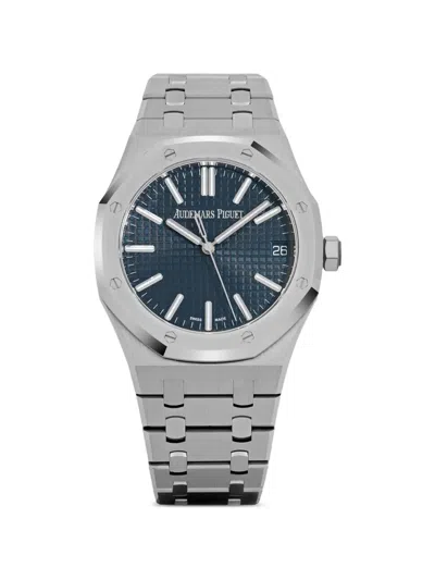 Pre-owned Audemars Piguet 2024 Royal Oak Index Markers 41mm Watch In Silver