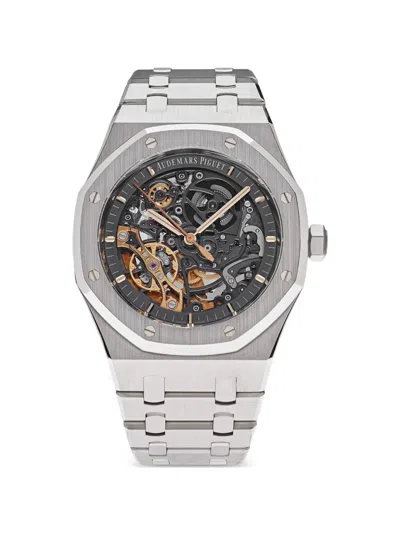 Pre-owned Audemars Piguet 2024 Royal Oak Openworked 41mm Watch In Silver