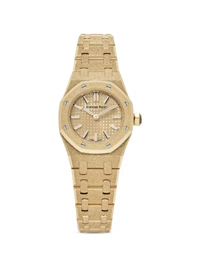 Pre-owned Audemars Piguet 2025 Royal Oak Baton Hands 27mm Watch In Gold