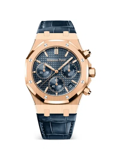 Pre-owned Audemars Piguet 2025 Royal Oak Chronograph 41mm Watch In Blue