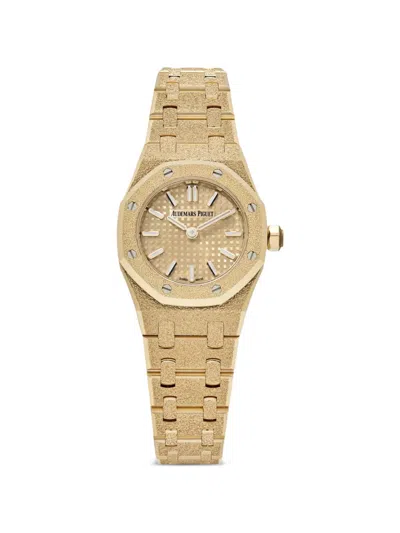 Pre-owned Audemars Piguet 2026 Royal Oak Fluted Crown 23mm Watch In Gold