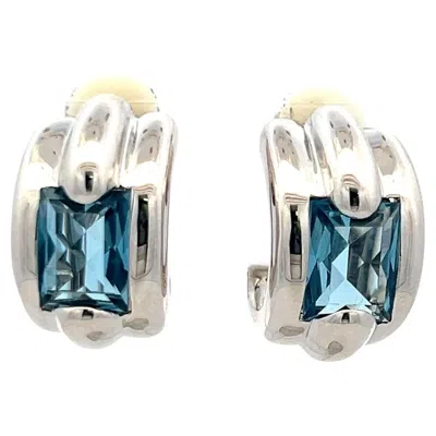 Pre-owned Audemars Piguet 4.00 Carat Emerald Cut 18 Karat White Gold Clip On Earrings