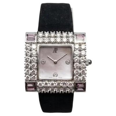 Pre-owned Audemars Piguet Boutique 18k White Gold Diamond And Pink Tourmaline Wrist Watch