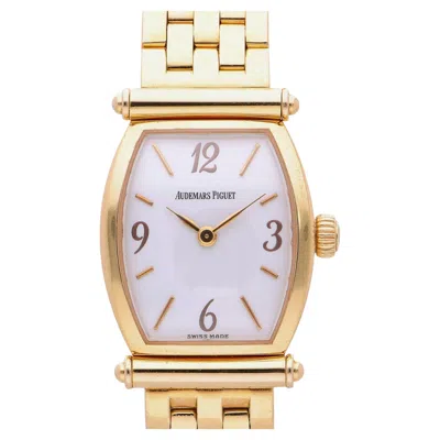 Pre-owned Audemars Piguet Carnegie Tonneau 20mm 18k Gold Watch Original Box In Multiple