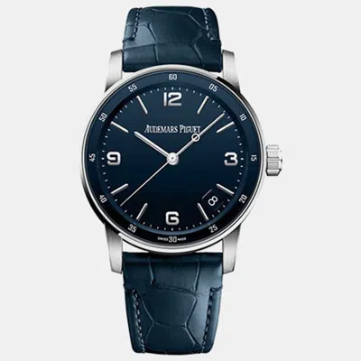 Pre-owned Audemars Piguet Code 11.59 15210bc.oo.a321cr.01 Automatic Blue 18k White Gold Men's Wristwatch 41 Mm