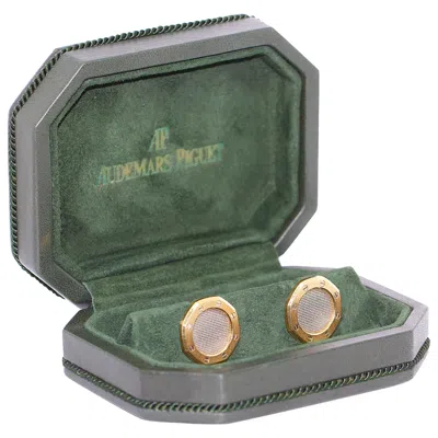 Pre-owned Audemars Piguet Cufflinks In Original Box, Gerald Genta's Royal Oak Design In Multi