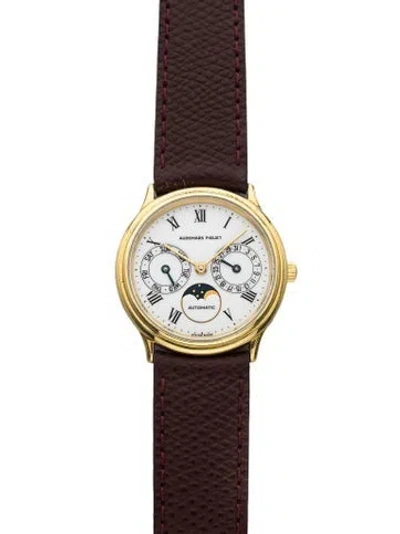 Pre-owned Audemars Piguet Day-date Moonphase Watch In Multi