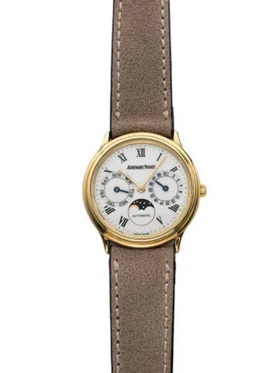 Pre-owned Audemars Piguet Day-date Moonphase Watch In Multi