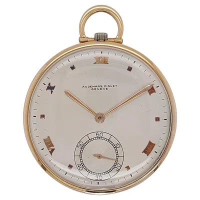 Pre-owned Audemars Piguet Fine Slim Vintage 18kt Yellow Gold  Pocket Watch, 19 Jewels