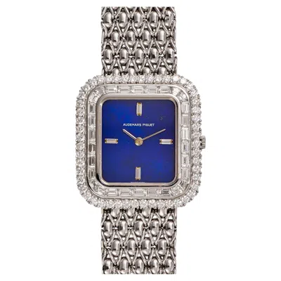 Pre-owned Audemars Piguet Haute Joallerie Lapis Diamond Dial Baguette Diamond Bezel In Multiple