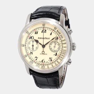 Pre-owned Audemars Piguet Ivory 18k White Gold 26100bc.oo.d002cr.01 Men's Wristwatch 41 Mm In Cream