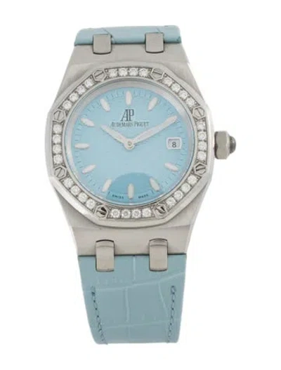 Pre-owned Audemars Piguet Lady Royal Oak Watch In Multicolor