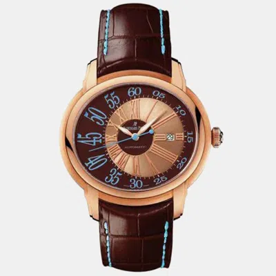 Pre-owned Audemars Piguet Millenary 15320or.oo.d095cr.01 Automatic Brown 18k Rose Gold Men's Wristwatch 40 Mm