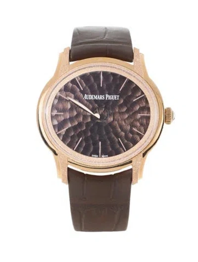 Pre-owned Audemars Piguet Millenary Frosted Gold Philosophique Watch In Multi