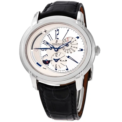 Audemars Piguet Millenary Gmt Automatic Platinum Men's Watch 26150pt.oo.d028cr.01 In Black