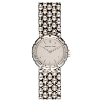 Pre-owned Audemars Piguet Pinball Silver Dial Ladies 18k Wg In Multi