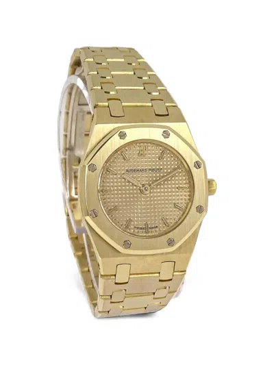 Pre-owned Audemars Piguet Pre Owned 1987-1994 Royal Oak 24mm Watch In Gold