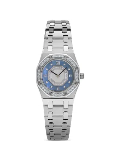 Pre-owned Audemars Piguet Pre Owned 2002 Royal Oak 25mm Watch In Blue
