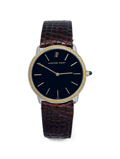 Pre-owned Audemars Piguet Pre Owned 33mm Round-face Watch In Blue