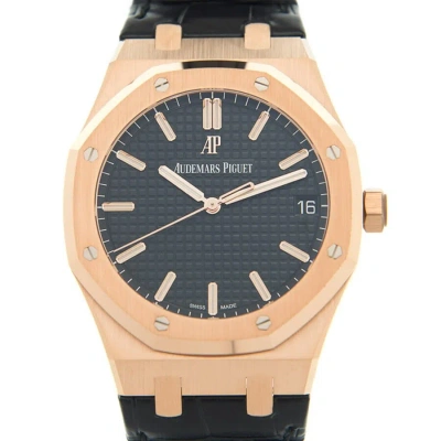 Audemars Piguet Royal Oak Black Dial Automatic Men's Watch 15500or.oo.d002cr.01 In Black / Gold / Pink / Rose / Rose Gold