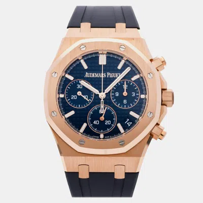 Pre-owned Audemars Piguet Royal Oak Chronograph 26240or.oo.d315cr.02 41 Mm In Blue