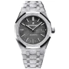 AUDEMARS PIGUET AUDEMARS PIGUET ROYAL OAK FROSTED GOLD BLACK DIAL LADIES 18K WHITE GOLD WATCH 15454BC.GG.1259BC.03