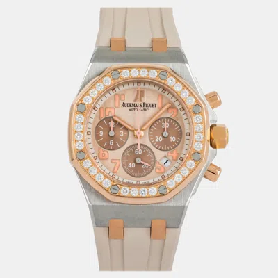 Pre-owned Audemars Piguet Royal Oak Offshore 26113sr.zz.d804cr.01 Automatic 37 Mm In Sand