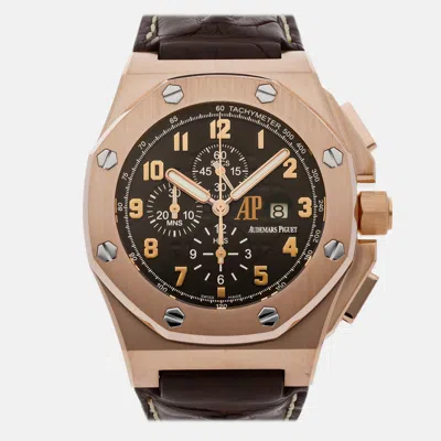 Pre-owned Audemars Piguet Royal Oak Offshore 26158or.oo.a801cr.01 48 Mm In Brown