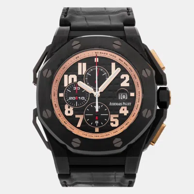 Pre-owned Audemars Piguet Royal Oak Offshore Arnold Schwarzenegger The Legacy Chronograph 26378io.oo In Black