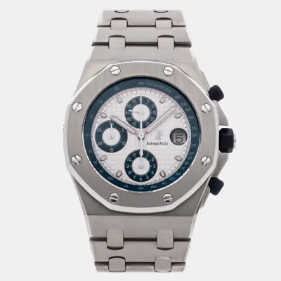 Pre-owned Audemars Piguet Royal Oak Offshore Chrono 25721ti.oo.1000ti.03 In Silver