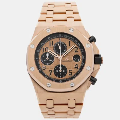 Pre-owned Audemars Piguet Royal Oak Offshore Chronograph 26470or.oo.1000or.01 Pink 18k Rose Gold Men