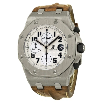 Audemars Piguet Royal Oak Offshore Chronograph Silver (waffle Design) Dial Men's Watch 261 In Brown