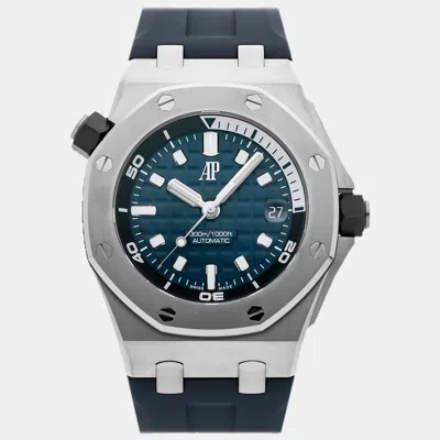 Pre-owned Audemars Piguet Royal Oak Offshore Diver 15720st.oo.a027ca.01 Blue Automatic Stainless Ste