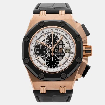 Pre-owned Audemars Piguet Royal Oak Offshore Rubens Barrichello Limited Edition Chronograph 26078ro. In Black