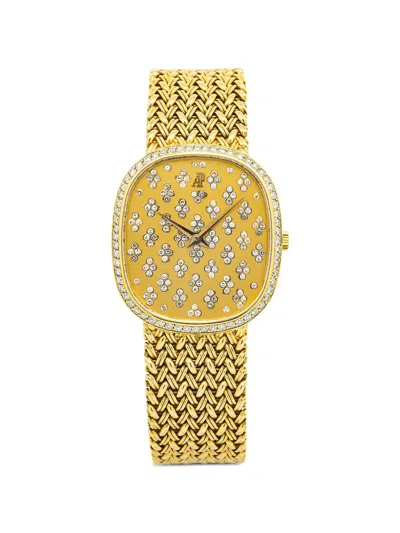 Pre-owned Audemars Piguet Pre Owned Diamond 29mm Watch In Gold