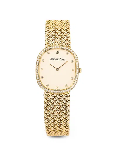 Pre-owned Audemars Piguet Pre Owned Ellipse Diamond 29mm Watch In Neutral