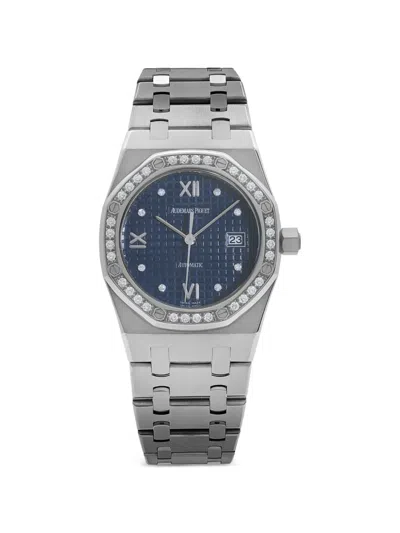Pre-owned Audemars Piguet Pre Owned Royal Oak 33mm Watch In Blue